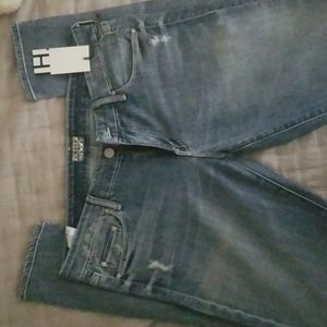 Mother Denim The Looker Hooked Destroyed Skinny Light Distressed Jeans NEW